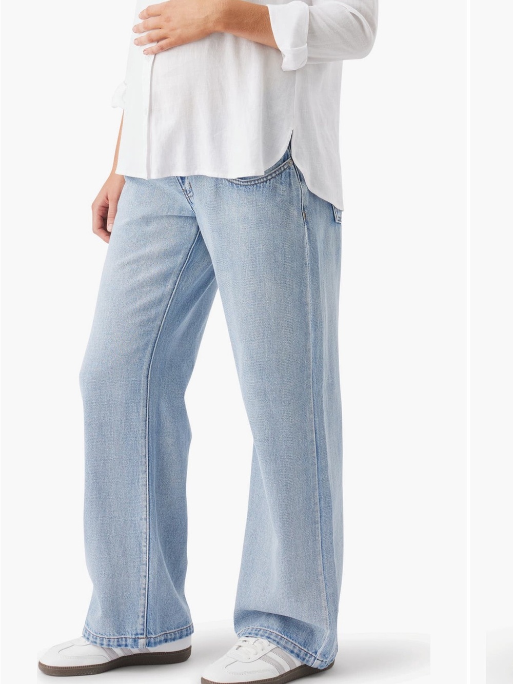 RIPE Denim Maternity Low Rise Wide Leg Jeans